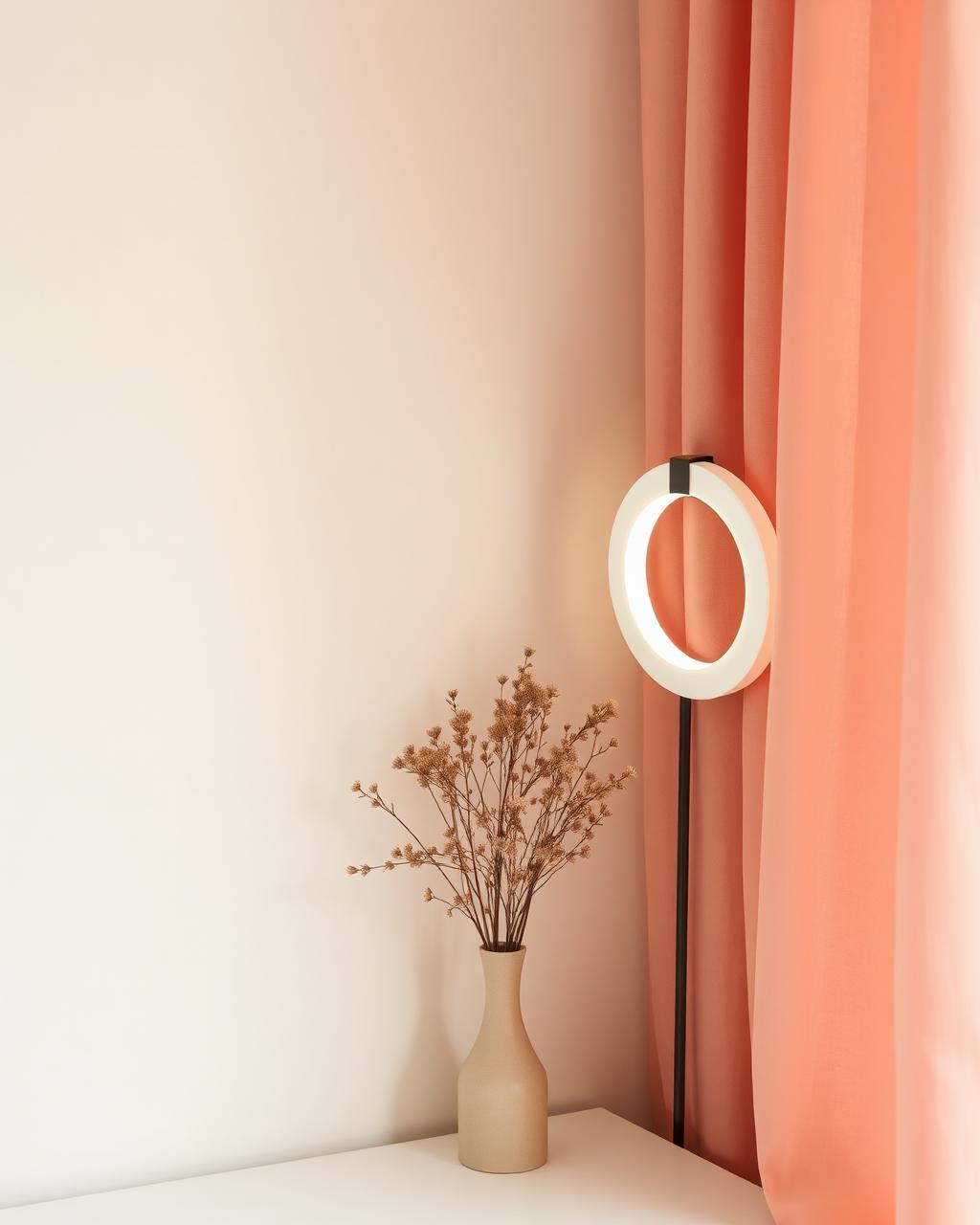 Jennifer's content creation corner with soft lighting and beauty props